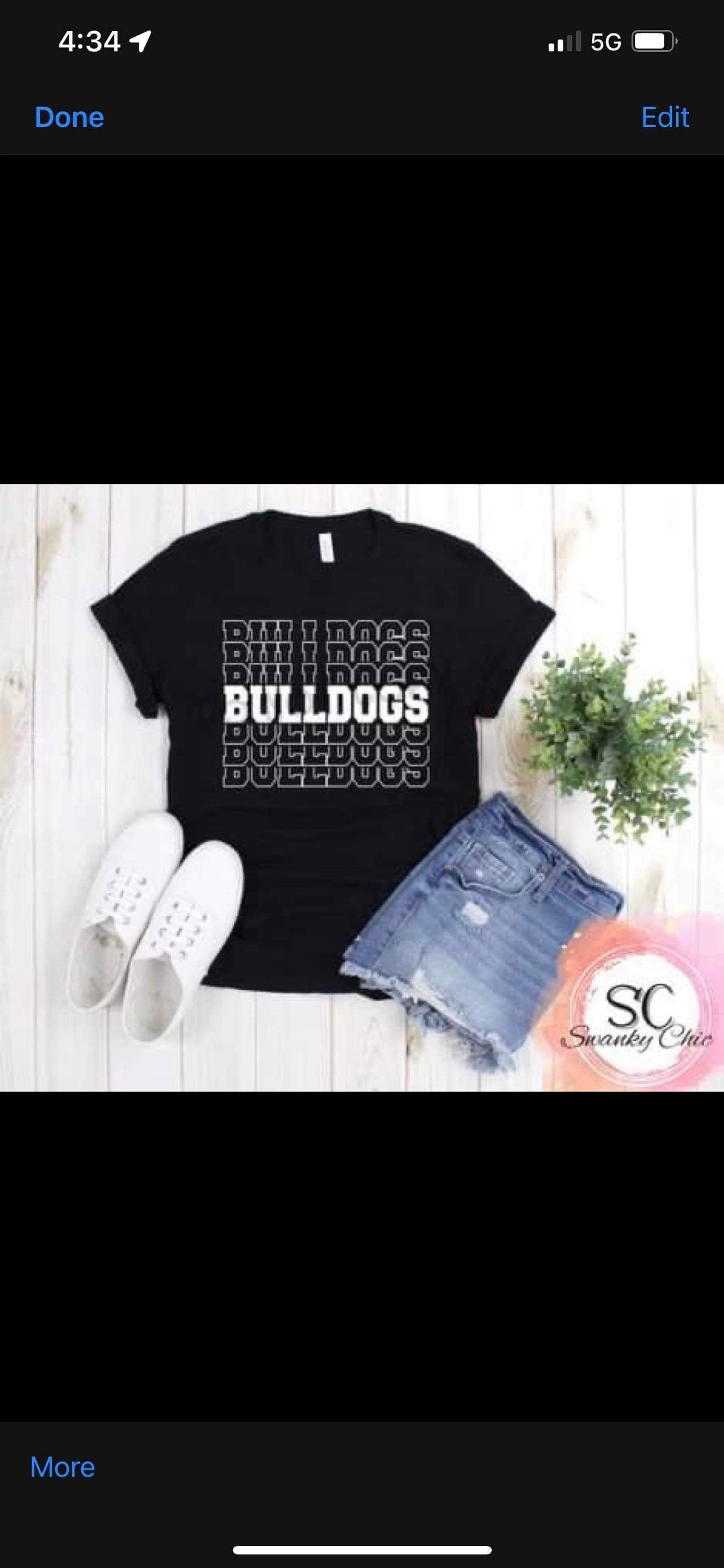 Kirsten Jutte — Bulldogs stacked: Large, evergreen, crewneck tee