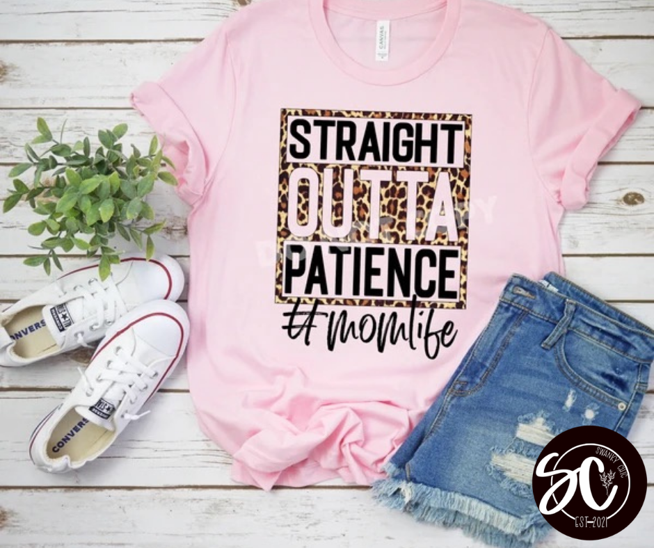 Kim Updegraff — Straight outta patience: XL, mystery color, crewneck tee