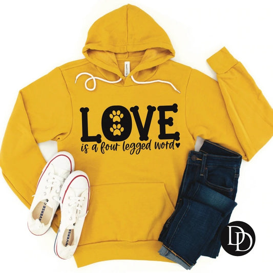 Sarah Gabbard — A four legged word: Large, Grey/maroon raglan tee
