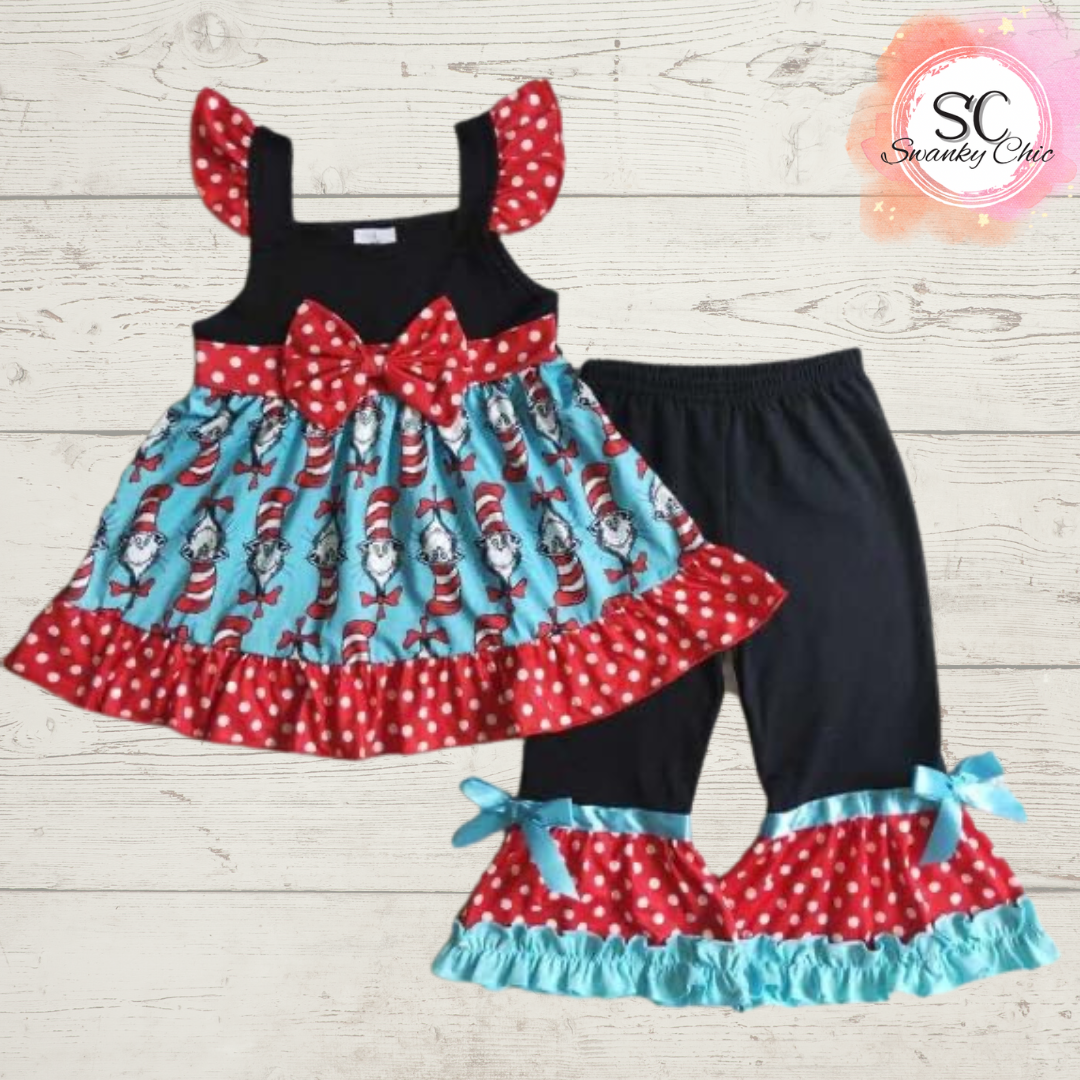 Brittany Leaver- Woodbury — 2T, Cat in the hat 2pc. Outfit
