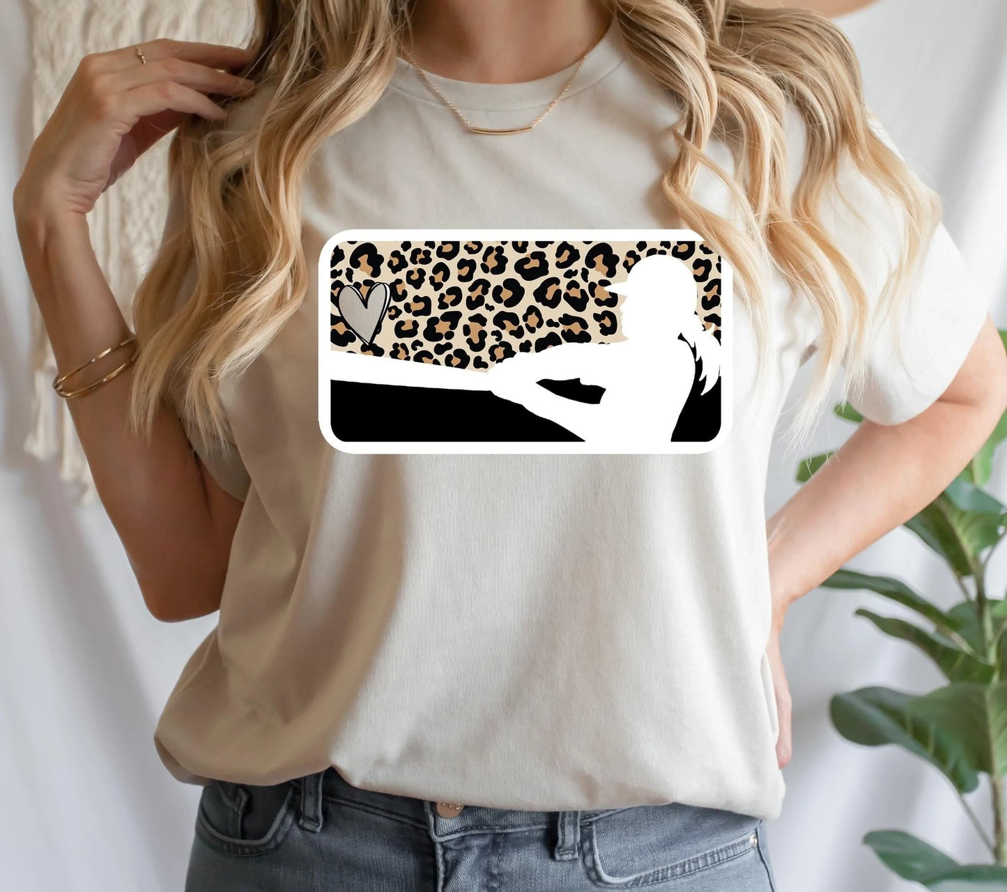 Christy Kuntz — leopard softball: Youth Small, (no white), crewneck tee