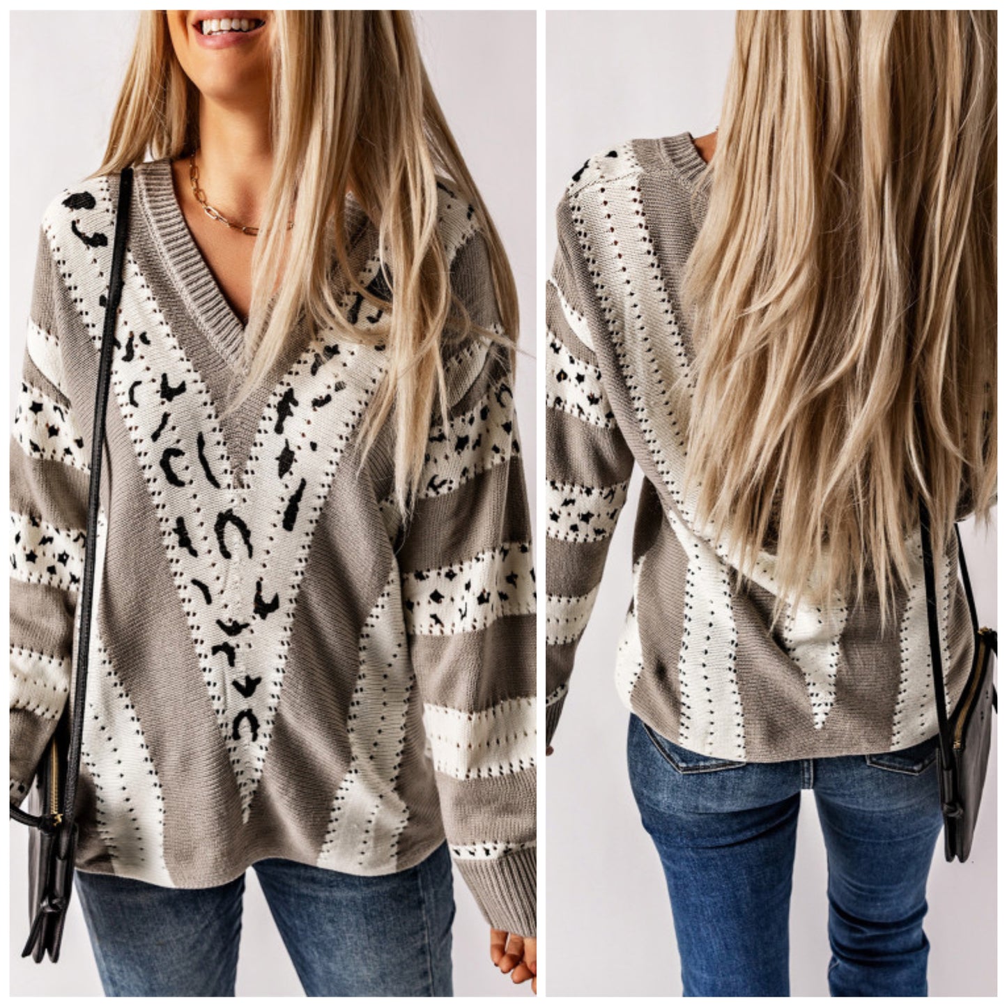 Ashley Green — XL, v-neck sweater