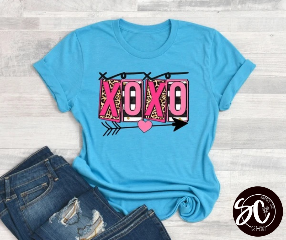 Lori Ann — XOXO leopard: Youth Small, crewneck tee