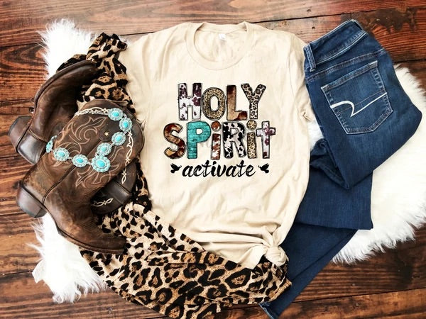 Shannon Carter — Holy Spirit Activate: XL, natural, crewneck tee