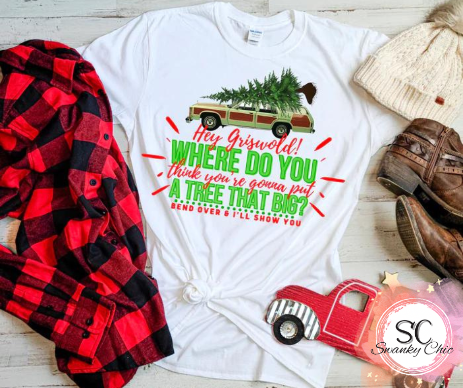 Ashley Harris Vanderpool — Hey Griswold: Large, white, crewneck tee