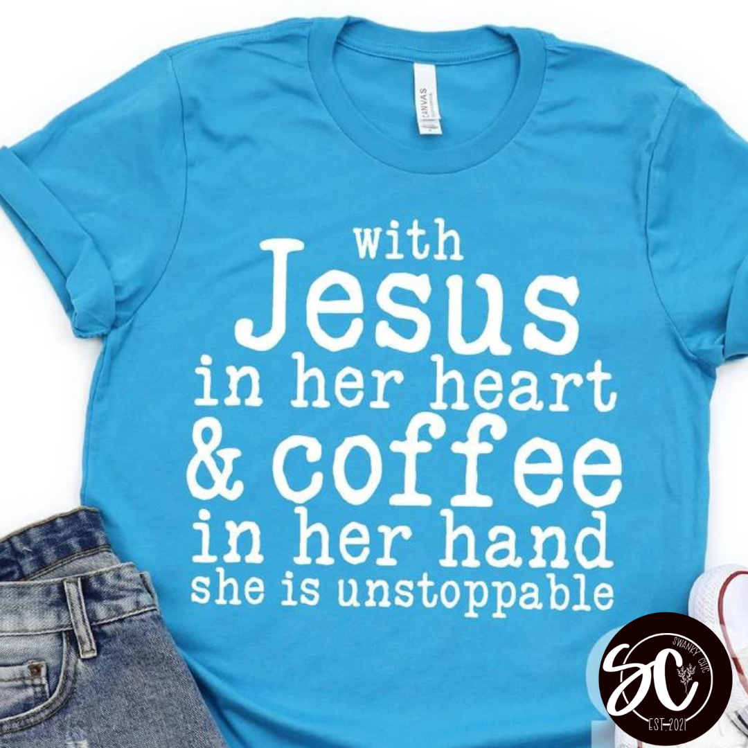 Brittany Campbell — Jesus Coffee unstoppable: Small, crewneck tee