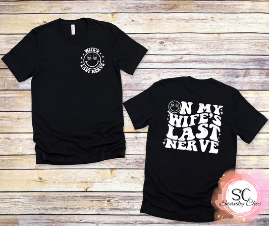 Sarah Rolli — On my wife’s last nerve: XL, black, crewneck tee