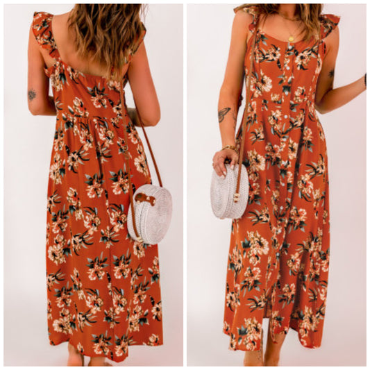 Shanna Childers Pollitt — XL, floral boho maxi dress