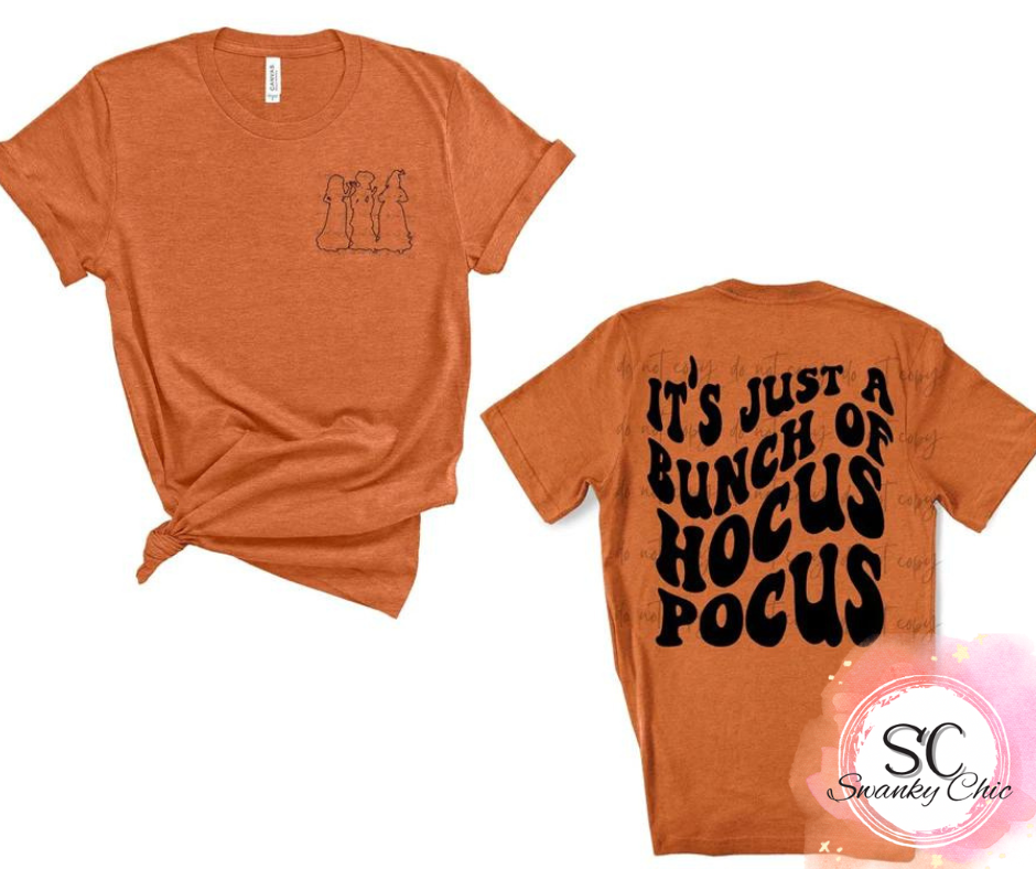 Amy Martino — It’s just a bunch of Hocus Pocus (front/back): Large, Heather autumn, crewneck tee