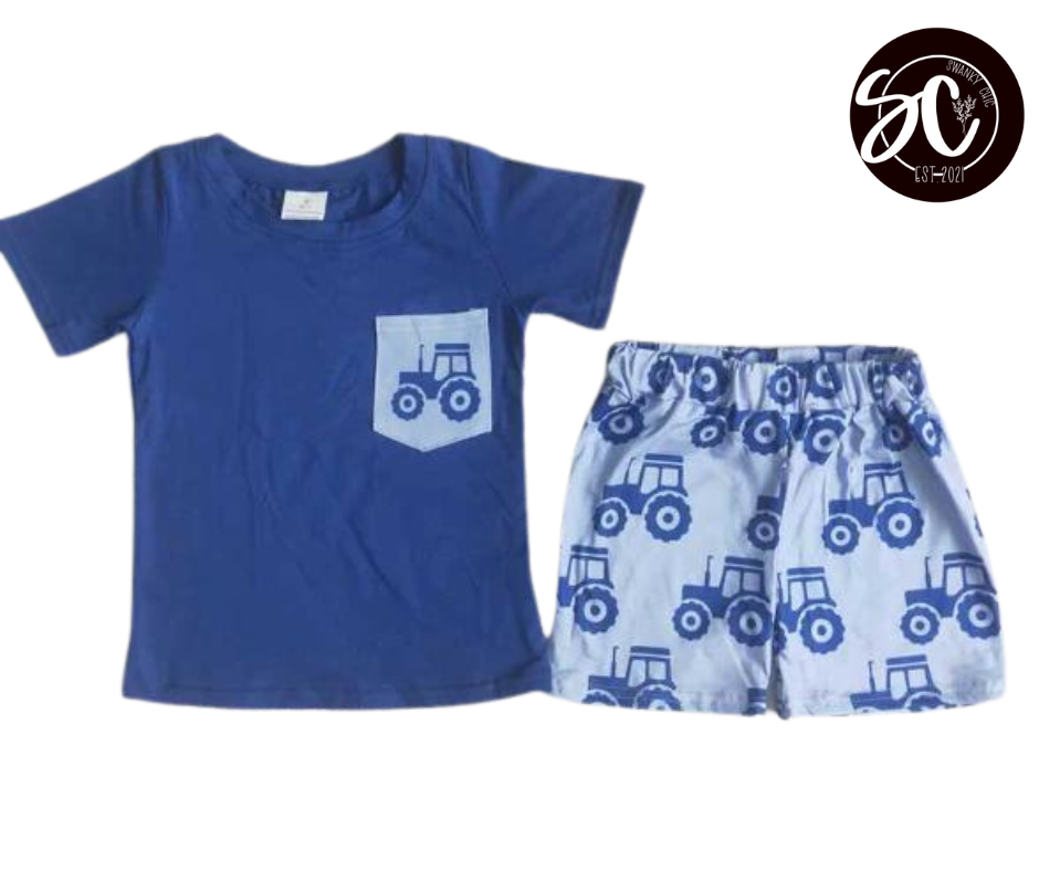 Kaylynn Mitchell — Boys 2T, blue tractor outfit