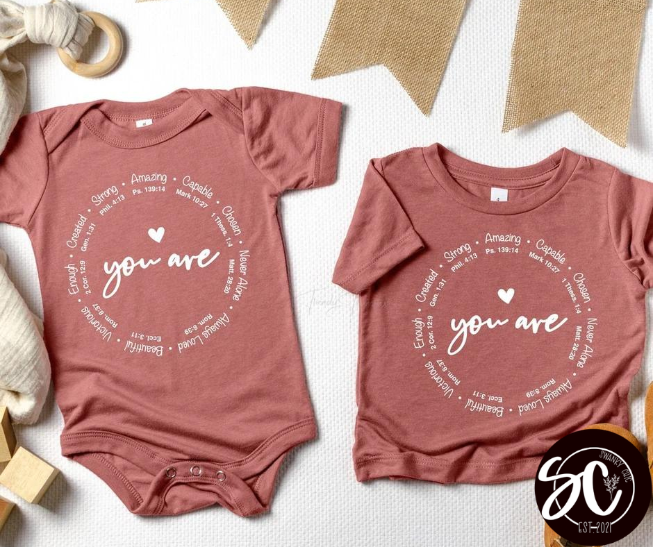 Jessica Fakhoury — You are (infant): 12 mos boy’s onesie