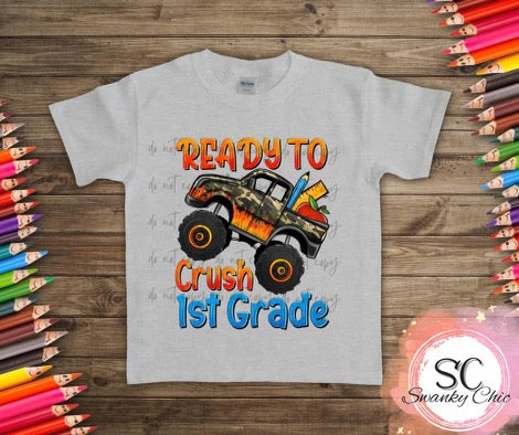 Brittany Kirkman Stewart — Ready to crush kindergarten: 5T, crewneck tee