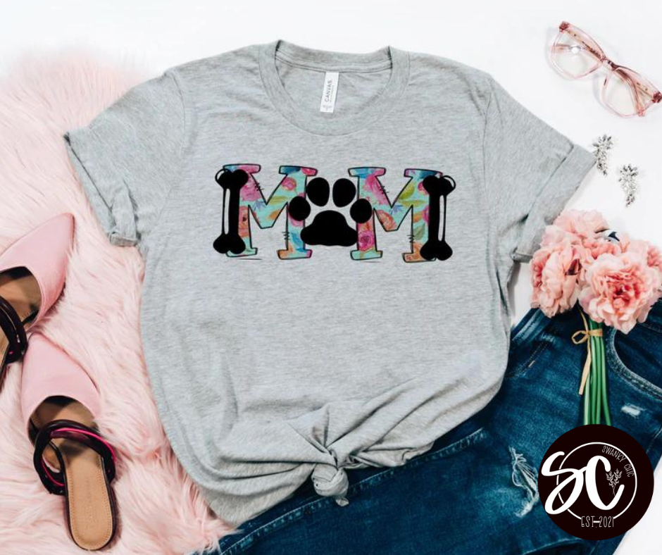 Marcie Jo Clark Houghton — Watercolor dog MOM: XL, Heather slate, hoodie