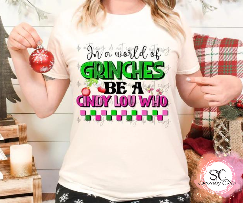 Stacy Manter-Alexander— Be a Cindy Lou who: 2X, white, long sleeve tee