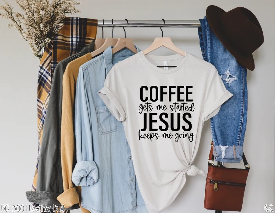 Amber Sams Pence — Coffee / Jesus: Small, white, crewneck tee