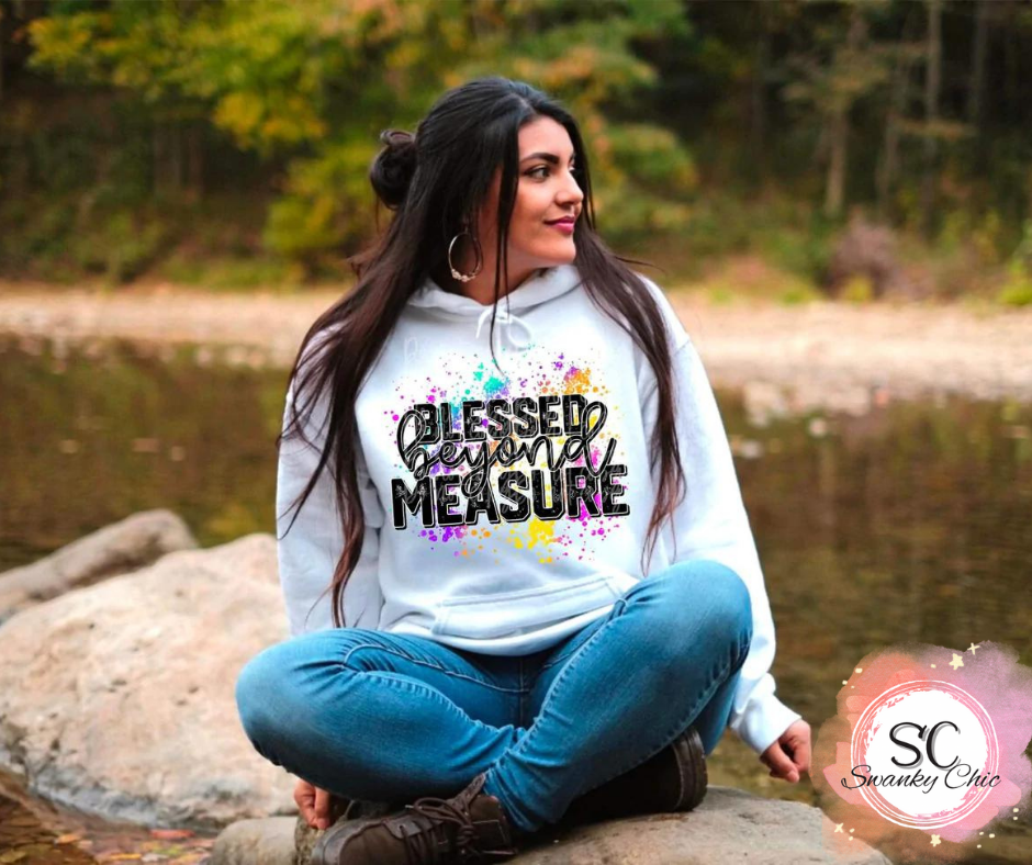 S Stanley Paving — Blessed beyond measure: Medium, white, v-neck