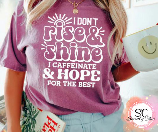 Tanya Goen — Caffeinate and hope: XL, CC, crewneck tee