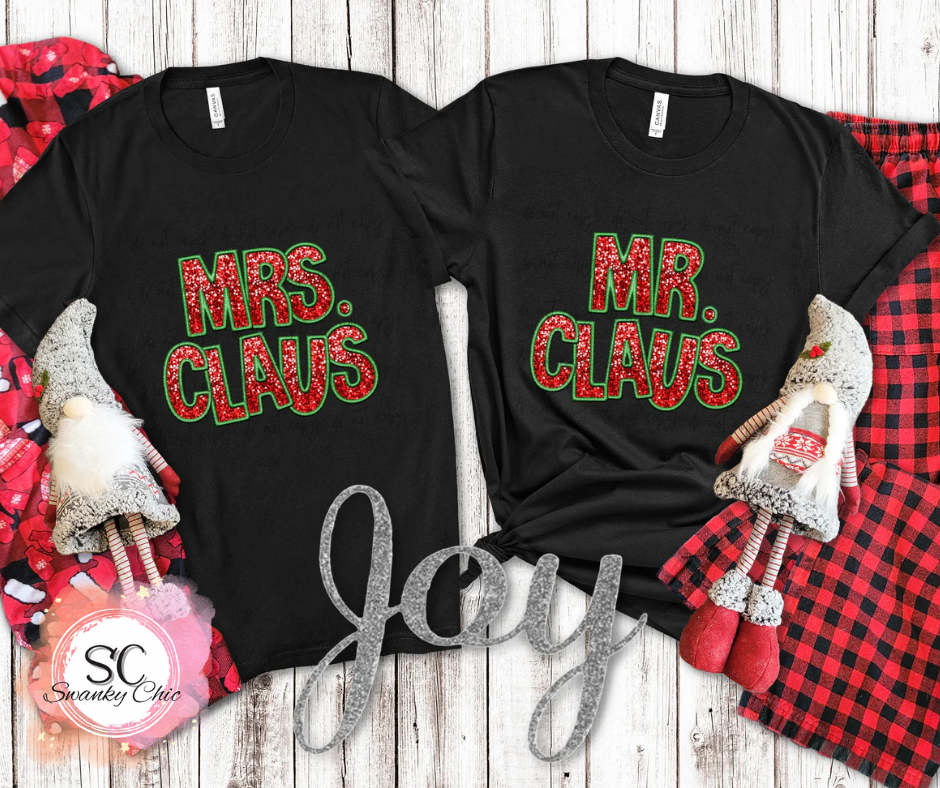 Pam Stokes Hunter — Mrs. Claus: 2X, black, crewneck tee
