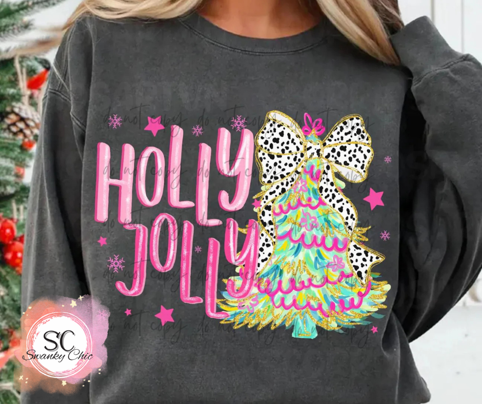 Emily Mackey — Holly Jolly tree: Medium, dark grey heather, racerback tank