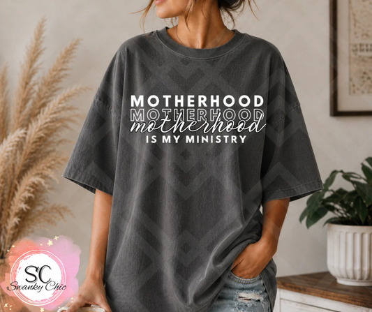 Amanda Thomas — Motherhood is my ministry: Large, surprise color, crewneck tee