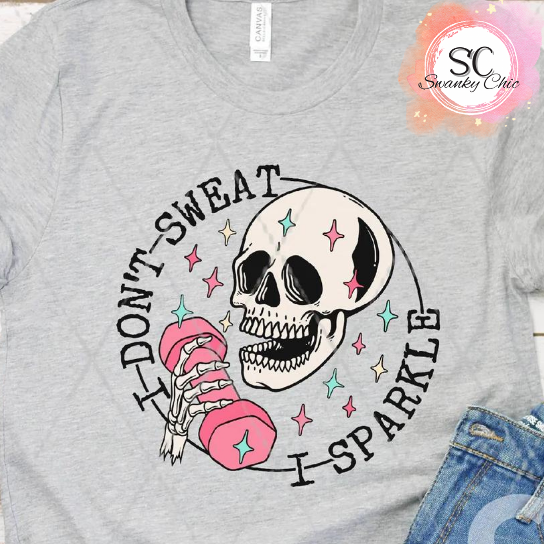Lindsay Boeckelman-Kopf — I don’t sweat I sparkle: medium, mystery color, flowy muscle tank