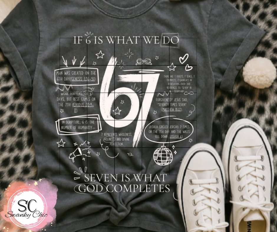 Lori Ann — 67 biblical (white ink): Small, surprise color, hooded sweatshirt