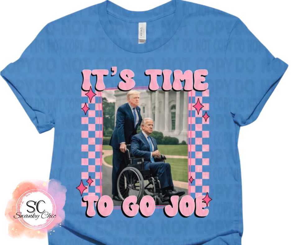 Claudia Ellis — It’s time to go Joe: Small, surprise color, crewneck tee