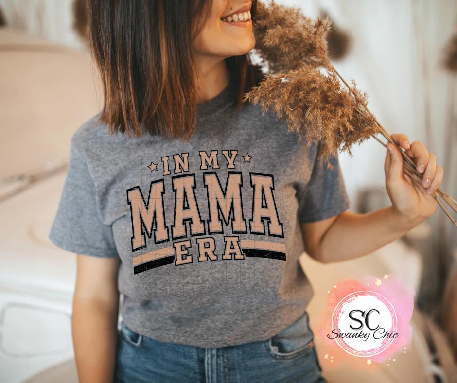 Kim Updegraff — In my mama era: Medium, deep heather, crewneck tee