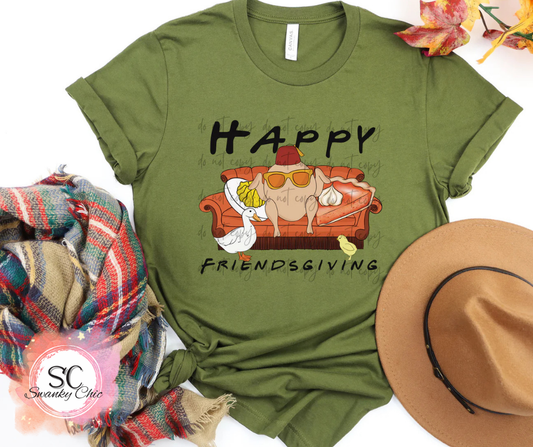 Amanda Jones Reuss — Happy Friendsgiving: Large, as is, crewneck tee
