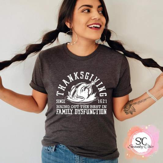 Hayley Jo Loos — Thanksgiving family dysfunction: XS, Heather navy, long sleeve tee