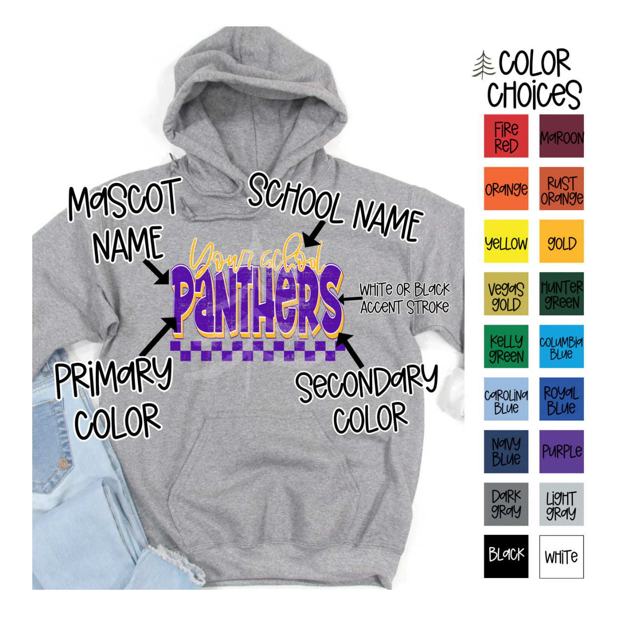 Ashley Rickard — XL, athletic heather, hooded sweatshirt