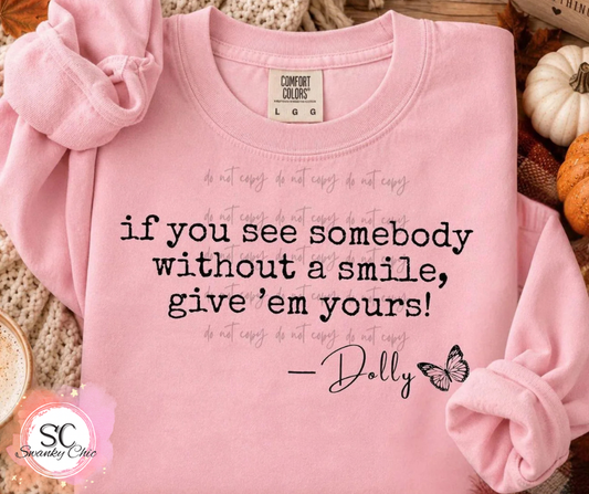 Courtney Byrd — Dolly quote: Large, surprise color, crewneck sweatshirt