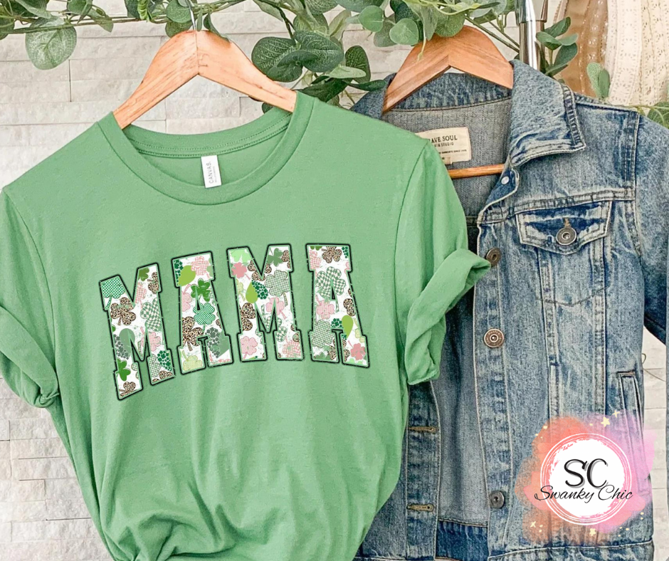 Lindsey Ann Bockhofer — MAMA clovers: Large, Heather green, 3001cvc