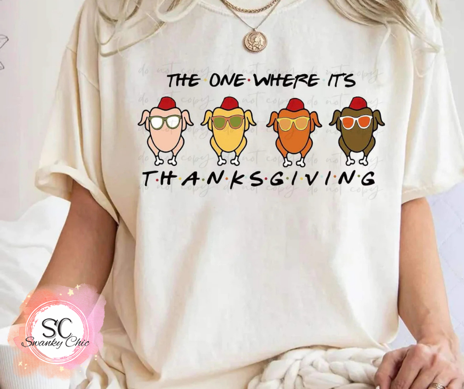 Debra Spalding — The one Thanksgiving: XL, no white, crewneck tee
