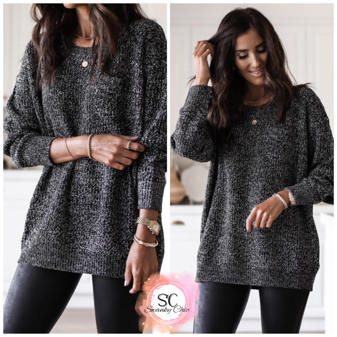 Krista Thornsberry — XL, black/white pullover sweater