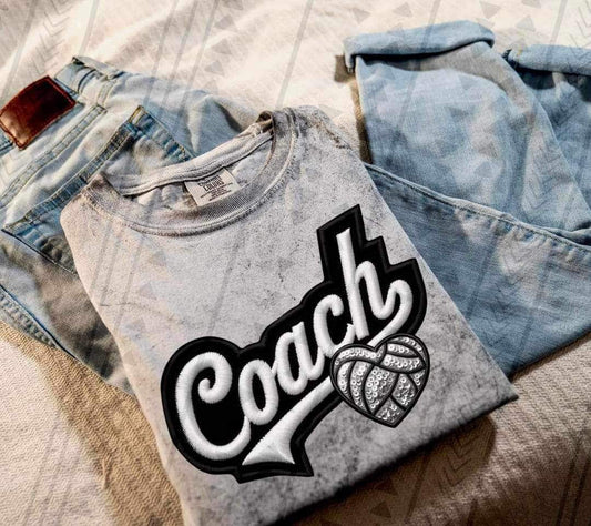 Christy Kuntz — Volleyball Coach: Medium, Columbia blue, crewneck tee