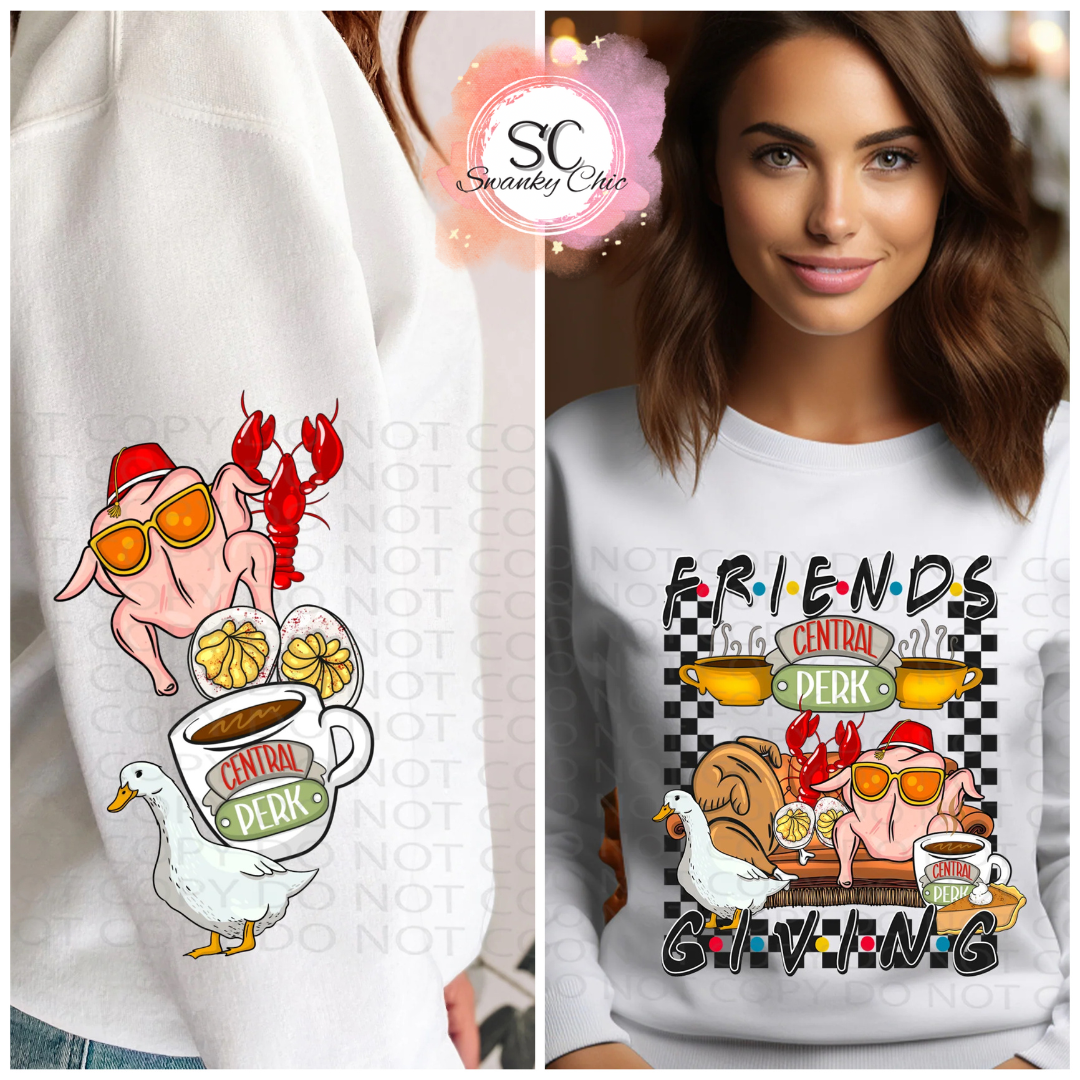 Debra Spalding — Friendsgiving F+sleeve: XL, , crewneck sweatshirt