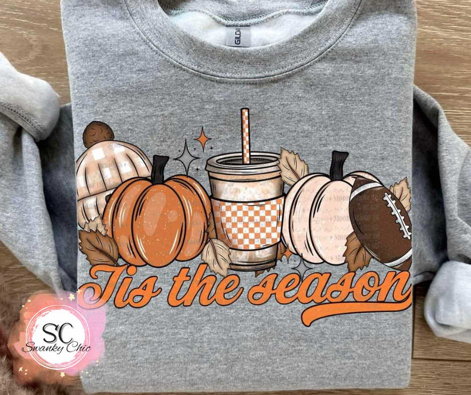 Lora Littrell — Tis the season: XL, peach, crewneck sweatshirt