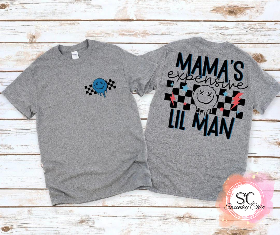 Deionne Taylor — Mamas expensive lil man (f+b): 4T, crewneck tee