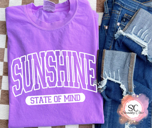 Angi Symons — Sunshine state of mind: XL, CC violet, crewneck tee