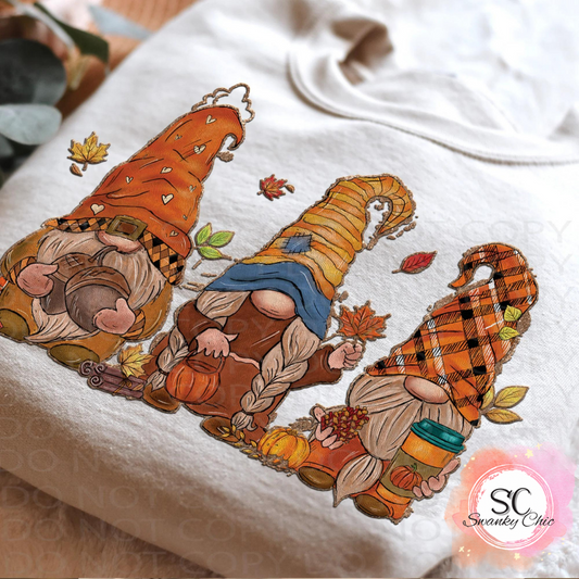 Paula Pike — Fall Gnomes: Large, off white, long sleeve tee
