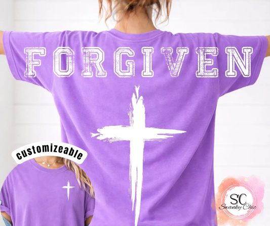 Amanda Thomas — Forgiven (f+b): Medium, as is, crewneck tee