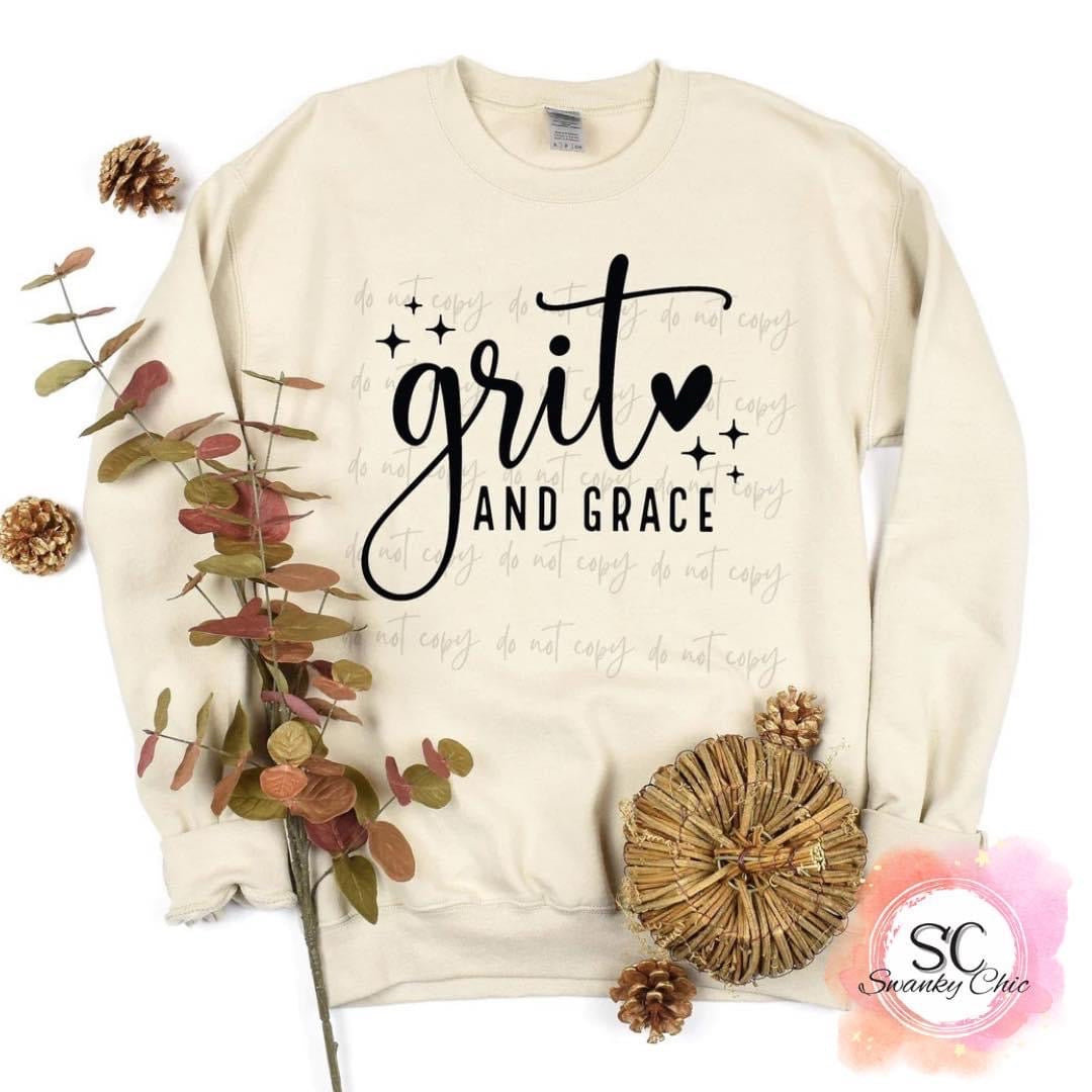 Krista Thornsberry — Grit + Grace: 2X, Heather mauve, long sleeve tee