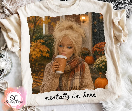 Leslie Stevens Elliott — Blonde mentally I’m here: Medium, ivory, CC 1717 crewneck tee