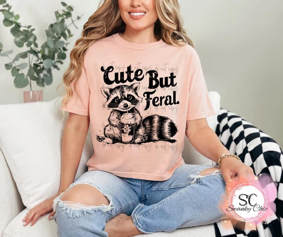 Kendra Marie Engle — Cute but feral: 3X, (no yellow or white), crewneck tee