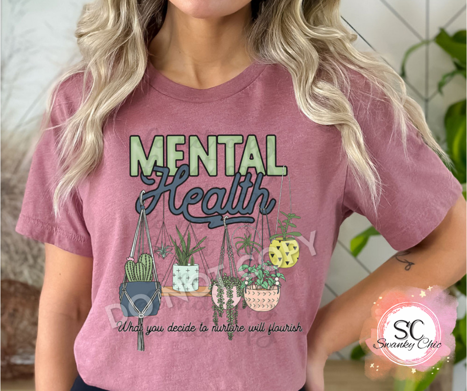 Hayley Jo Loos — Mental Health flourish: XS, as is, crewneck tee