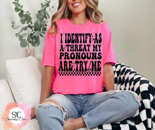 Carey Lachelle — Try / Me pronouns: Small, surprise, crewneck sweatshirt