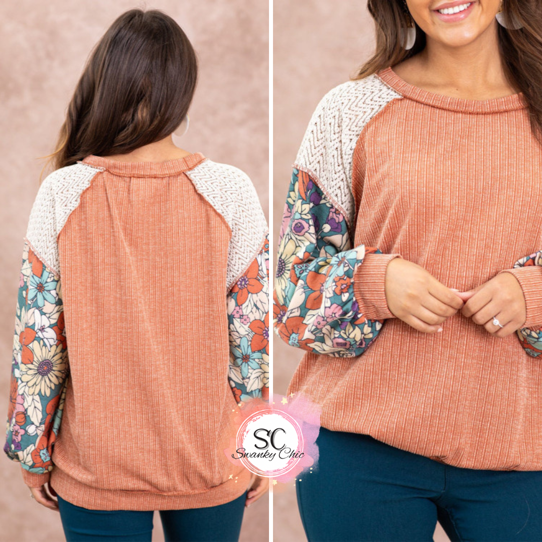 Debbie Warner — XL, floral patchwork top