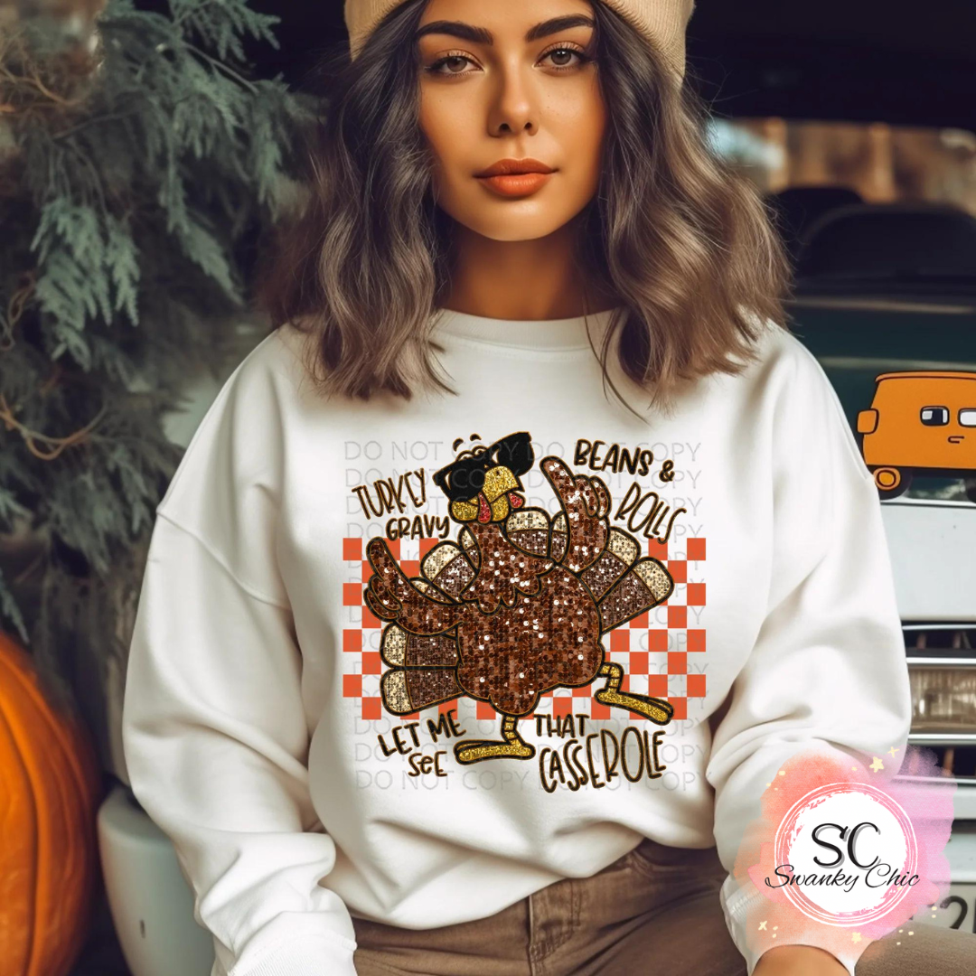 Amanda Jones Reuss — let me see that casserole: Large, white, crewneck tee