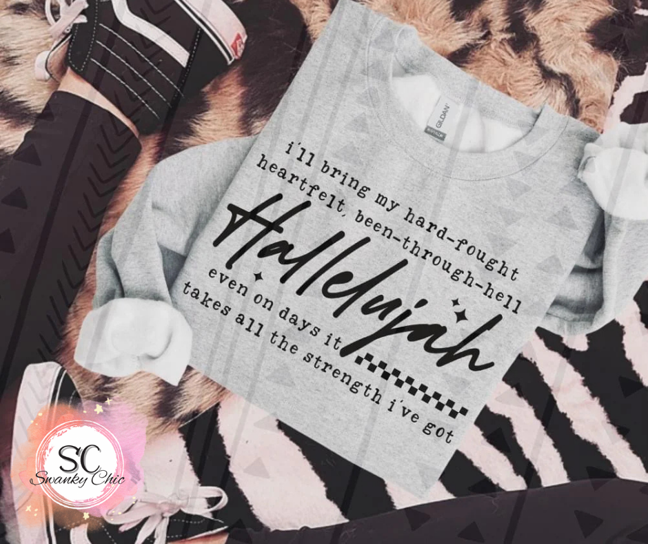 Courtney Byrd — Hallelujah: 3X, as is, crewneck sweatshirt
